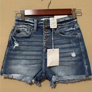 KanCan Distressed Blue Jean Shorts